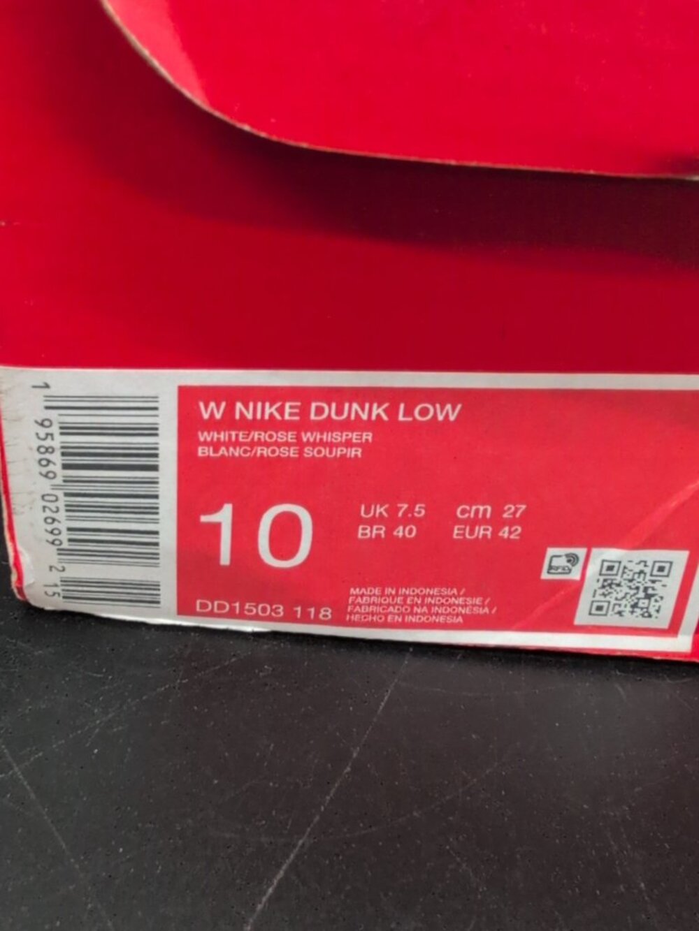 Nike Dunk Low Women's Sneakers Rose Whisper DD1503-118 Size 10 - Picture 16 of 16